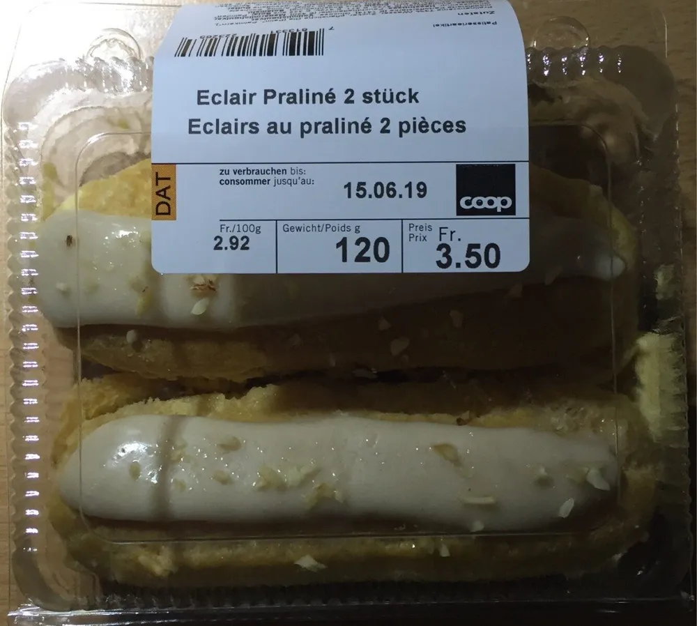 Éclair au praliné
