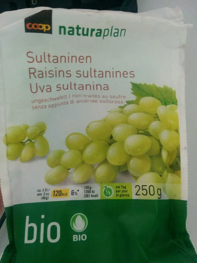 Raisins sultanines bio