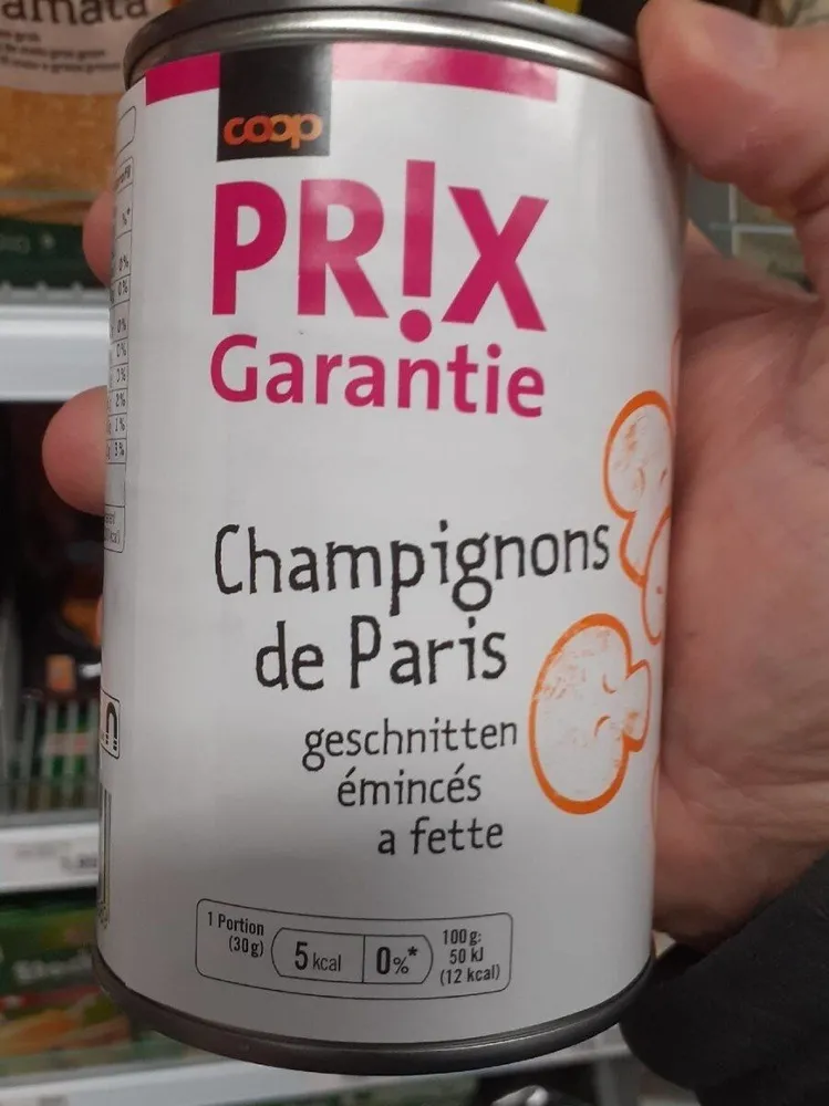 Champignons de paris prix garantie