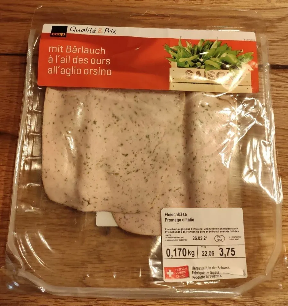 Fleischkäse mit Bärlauch