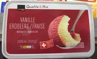 Glace au lait Vanille Fraise