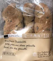 Petits pains aux olives précuits