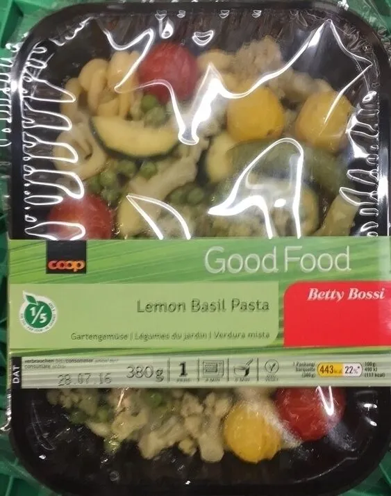 Good Food Lemon Basil Pasta légumes du jardin