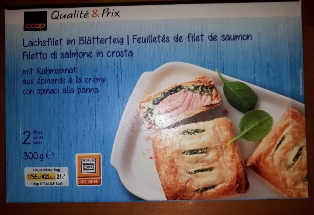 Feuilletés de filet de saumon