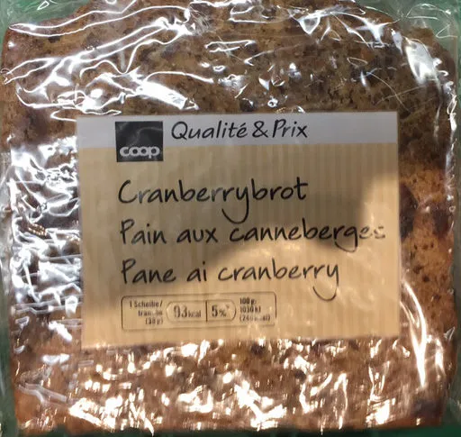 Pain aux canneberges