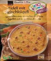Vermicelles avec quenelles de viande