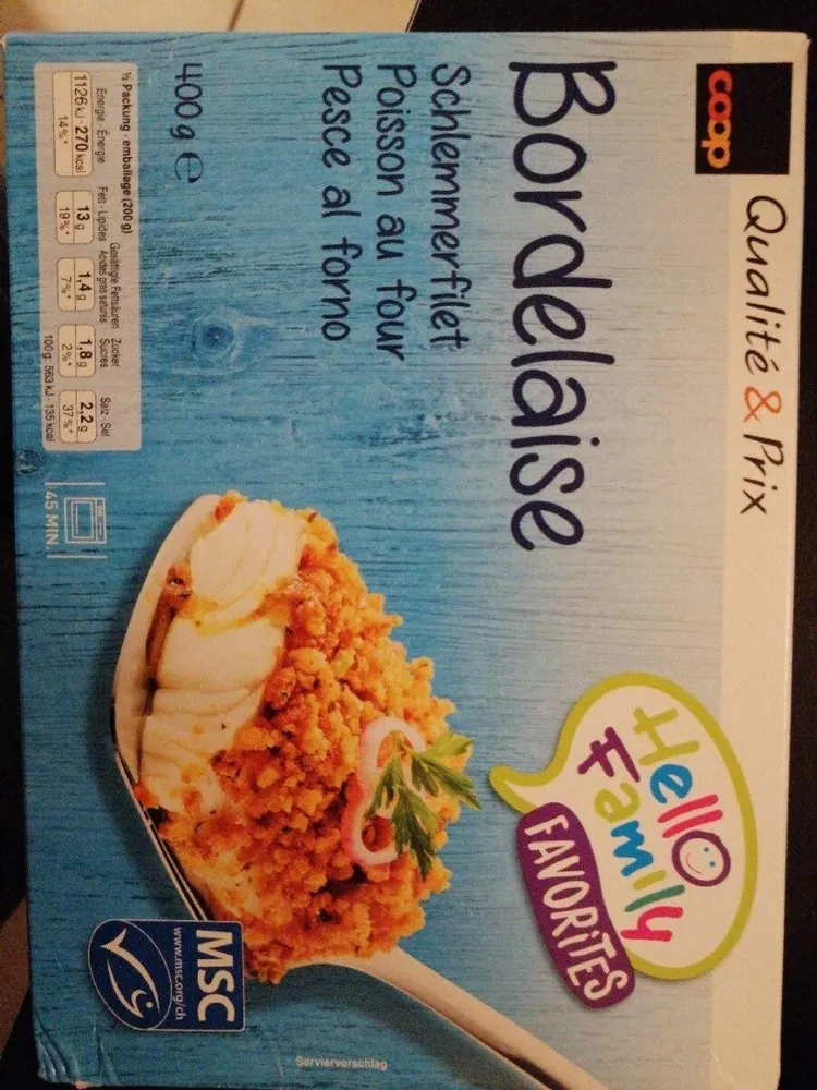 Poisson au four bordelaise