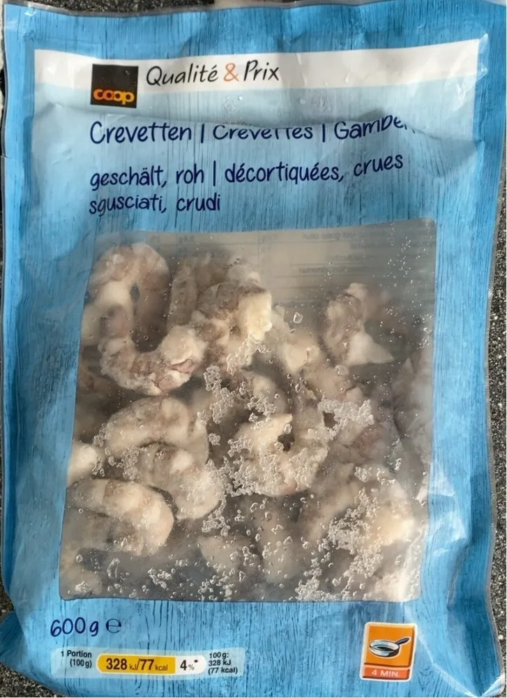 Crevettes crues