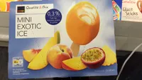 Qualié & prix - Mini exotic ice - Glace comestible au goût de crème et sorbet aux fruits exotiques, avex sucres et édulcorants, à valeur énergétique réduite