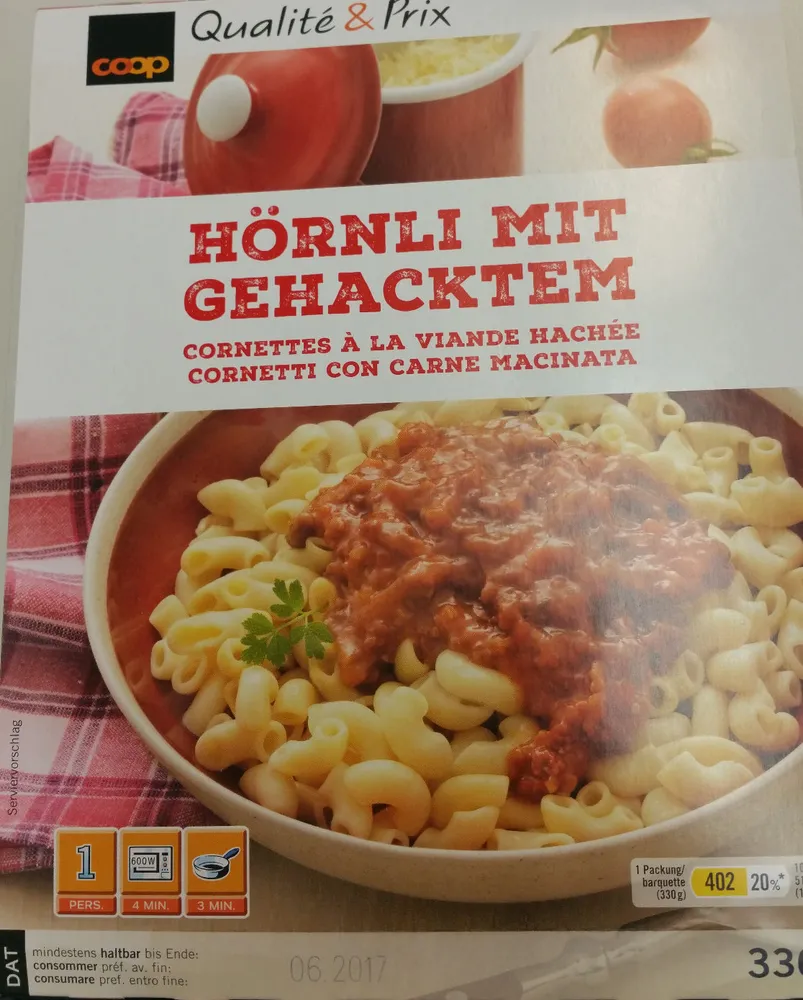 Cornettes à la viande hachée