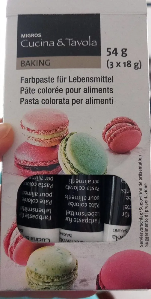 Pâte colorée pour aliments