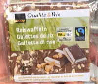 Galettes de riz au chocolat au lait et au caramel