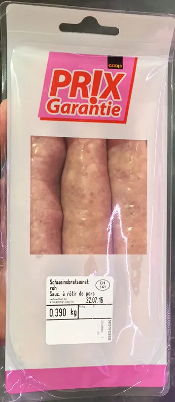 Saucisse à rôtir de porc