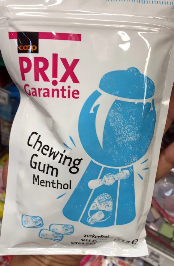 Gomme à mâcher à la menthe sans sucre