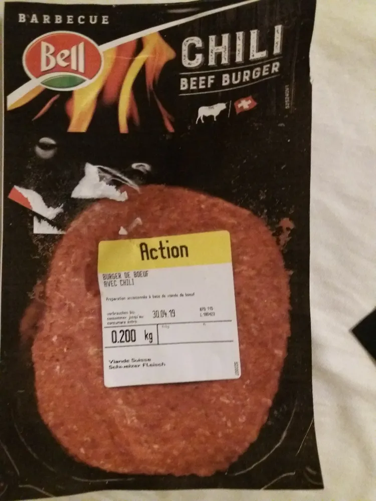 Chili beef burger