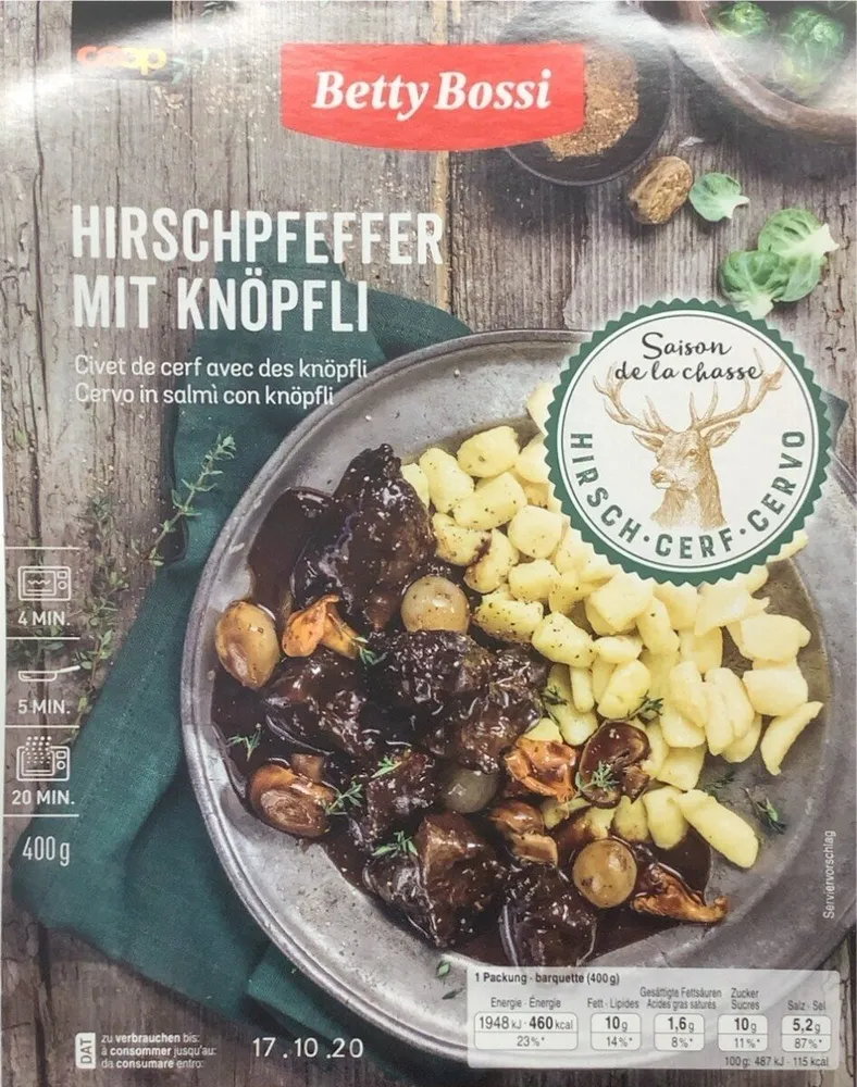 Civet de cerf avec Knöpfli