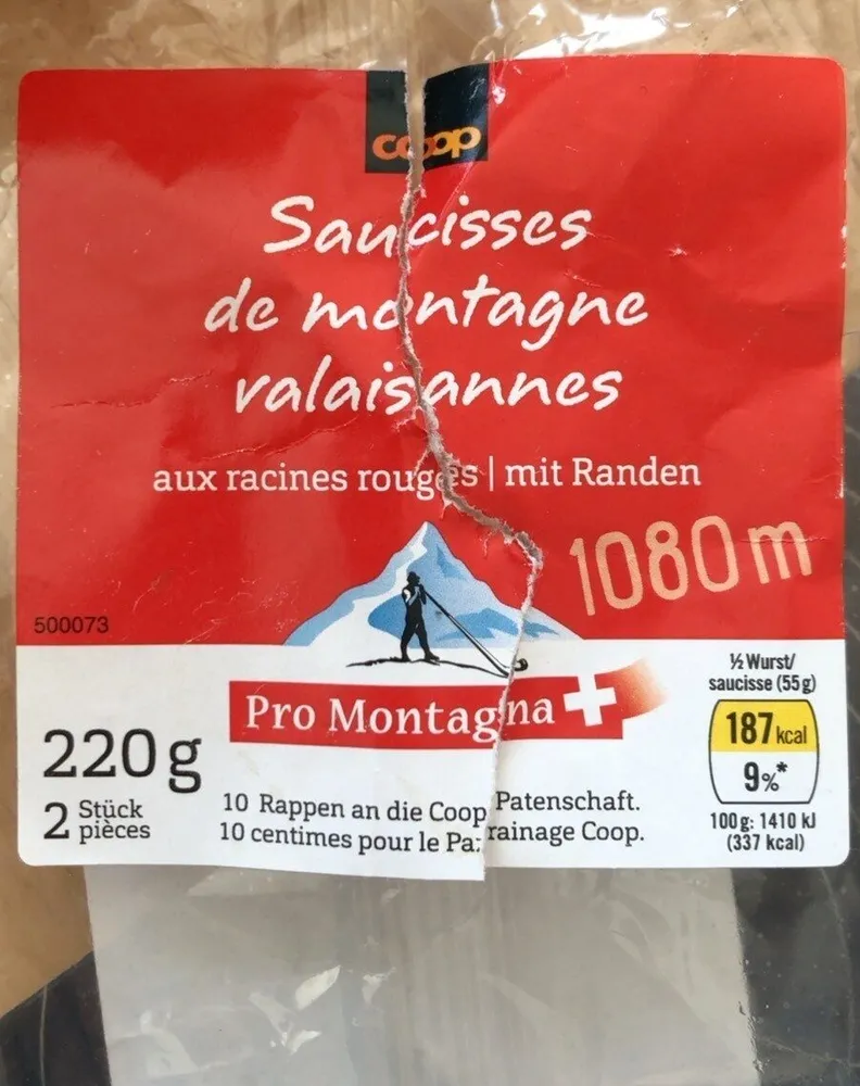 Saucisse des montagnes valaisannes