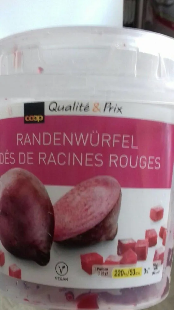 Dés de racine rouges