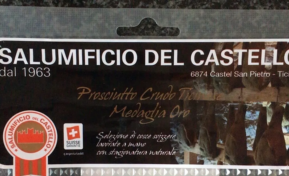 Prosciutto crudo ticinese
