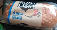 4 mega Hamburgers 🍔  sesame 4x pces.  2x sachets