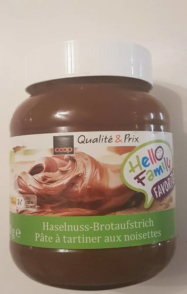 Pâte à tartiner aux noisettes