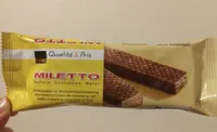 Gaufrettes enrobées de chocolat au lait
