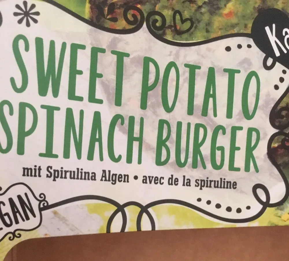 Coop Sweet Potato Spinach Burger