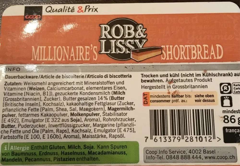 Millionaire shortbread