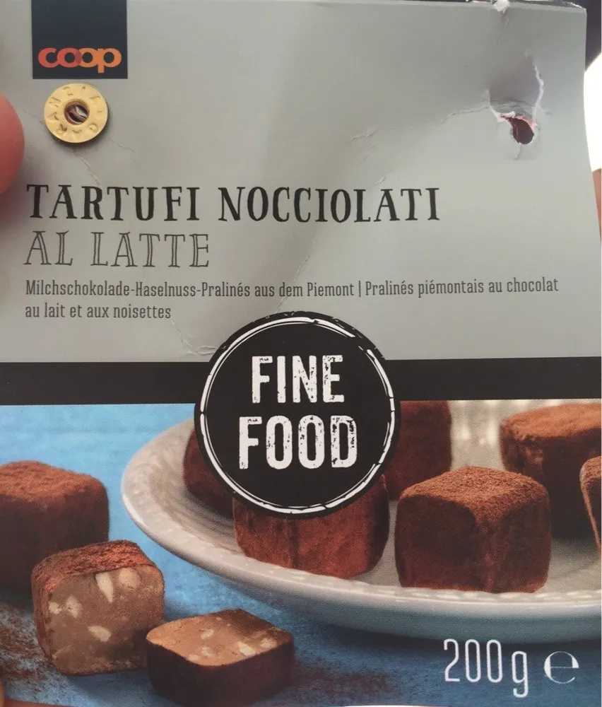 tartuffi nocciolati al latte