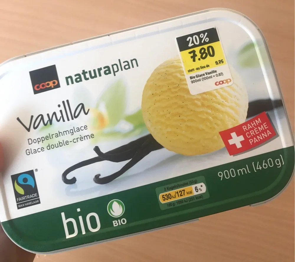 Glace double crème vanille