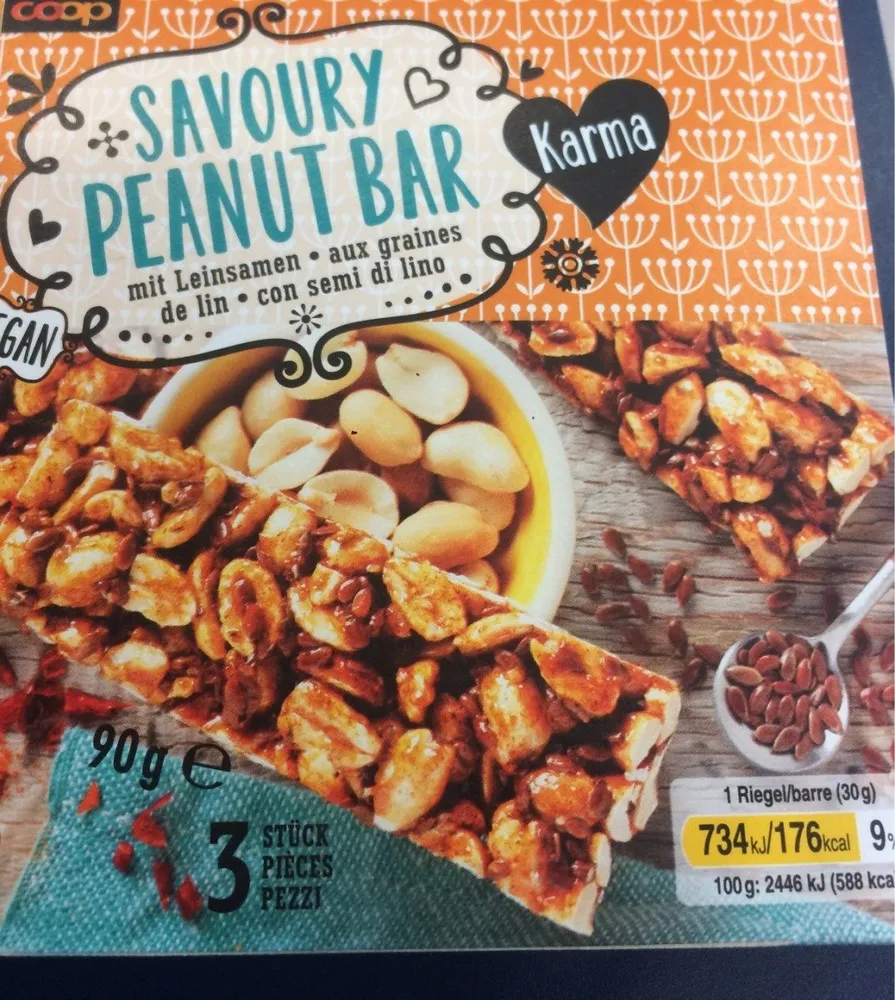 Savoury peanut bar