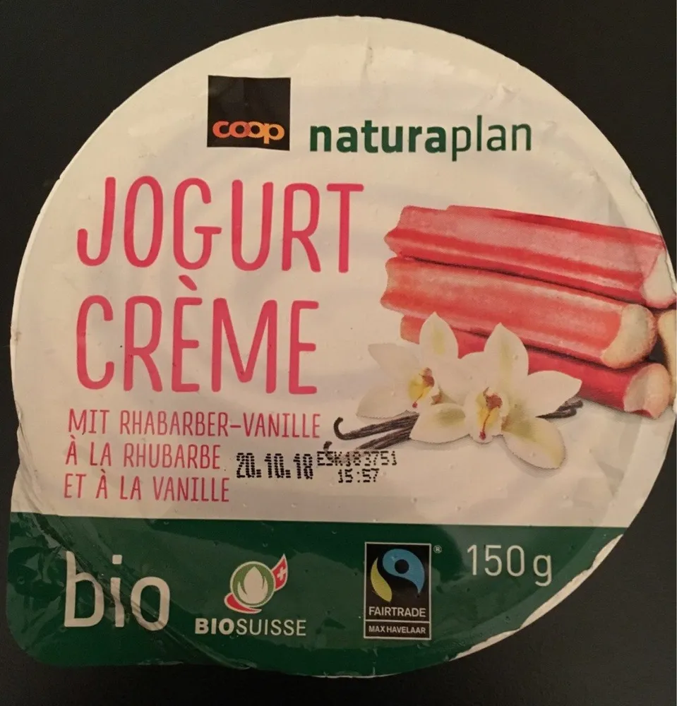 Jogurt crème à la rhubarbe