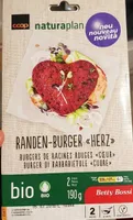 Burger de racines rouges "coeur"