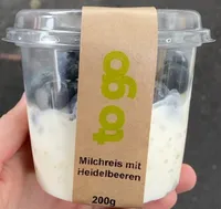 Milchreis mit Heidelbeeren