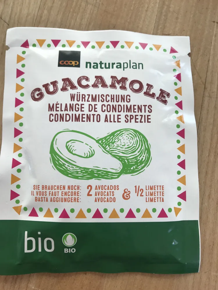 Guacamole melange de condiment