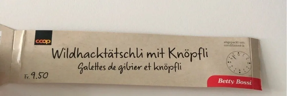 Galettes de gibier et knöpfli