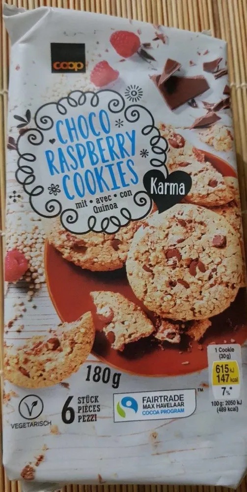Choco Raspberry Cookies avec quinoa