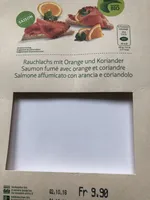 Saumon fumé avec orange et coriandre