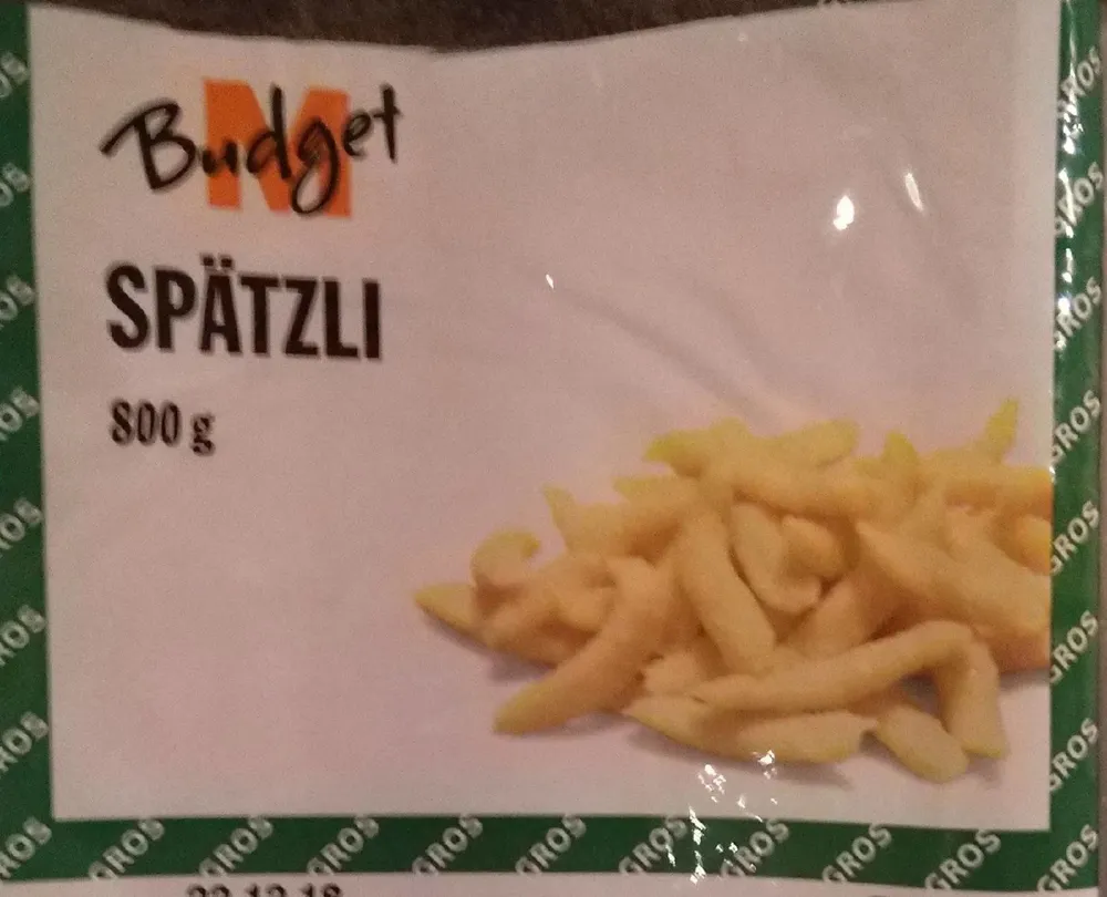 Spätzli aux œufs Budget