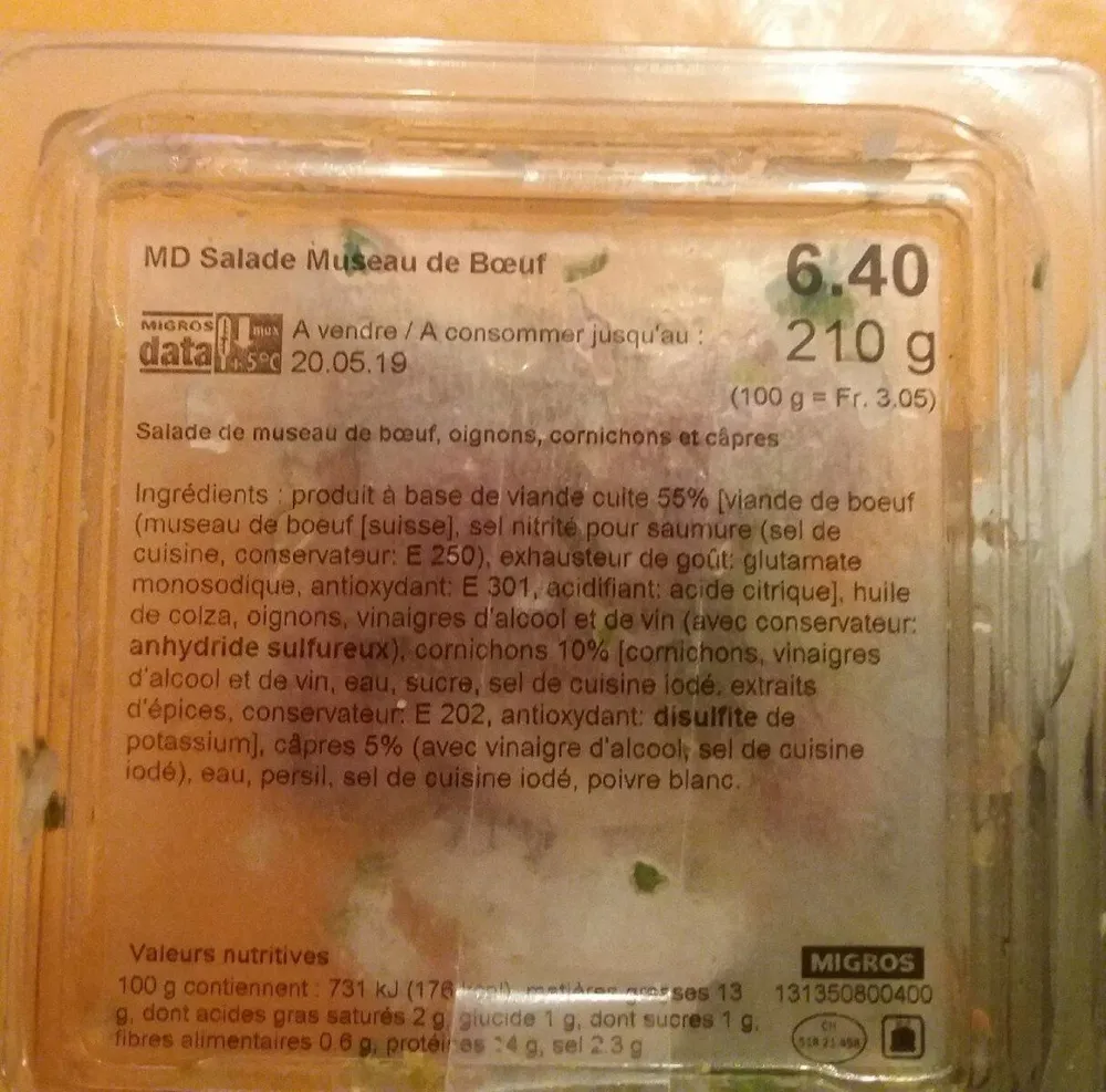 Salade de museau de boeuf