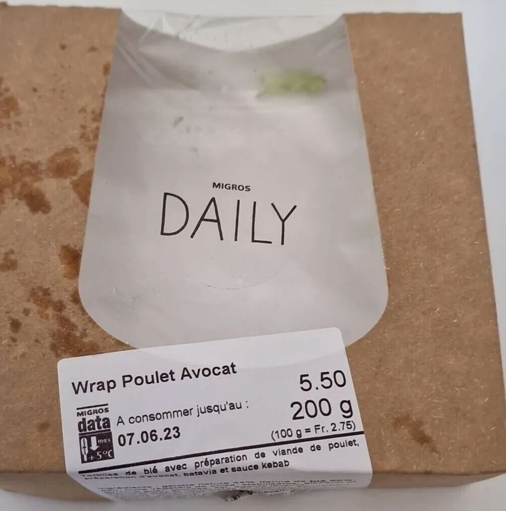 Wrap poulet  avocat