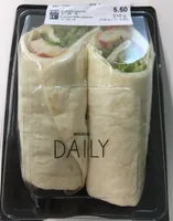 Wrap poulet pané crudités