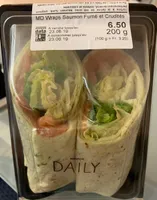 Wraps saumon fumé et crudités