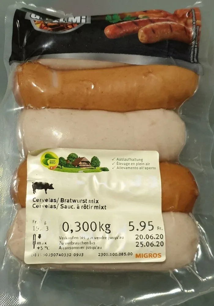 cervelas/saucisse à rotir mix
