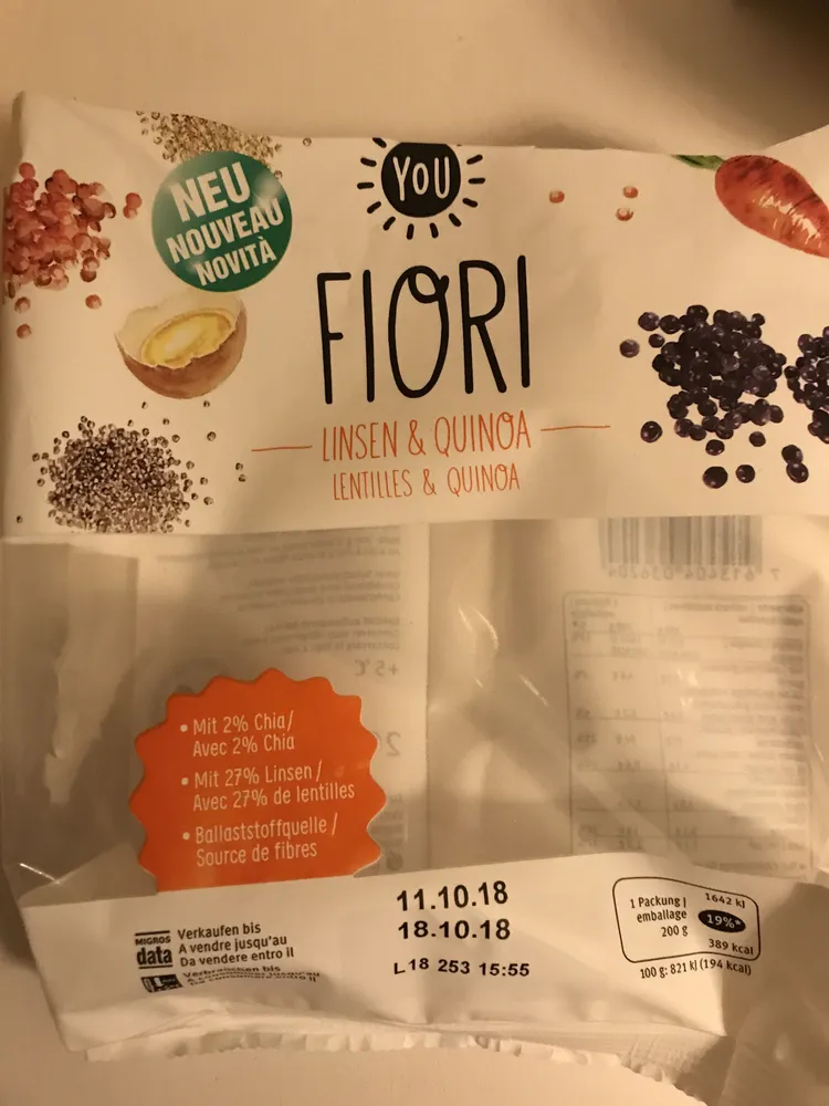 Fiori lentilles et quinoa