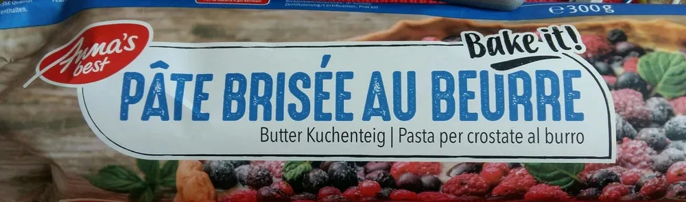 Pâte brisée au beurre