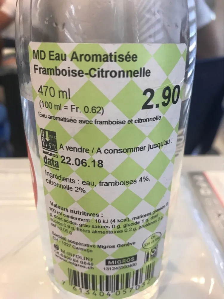 Daily Eau Aromatisée Framboise-Citronelle