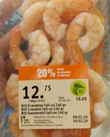Bio crevettes tail on 240g