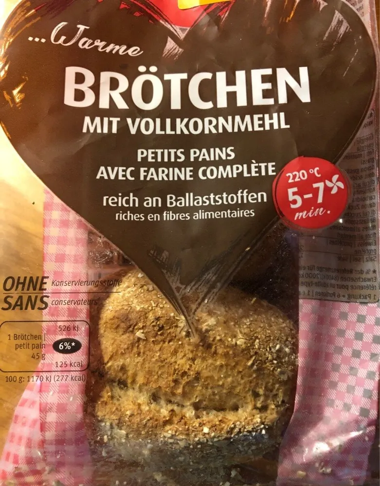 Brötchen mit Vollkornmehl