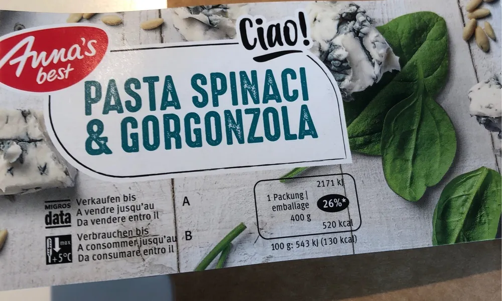 Pasta Spinaci & Gorgonzola